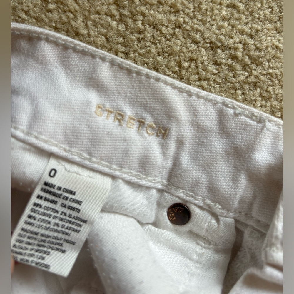 Women's White Denim Shorts - Picture 3 of 3